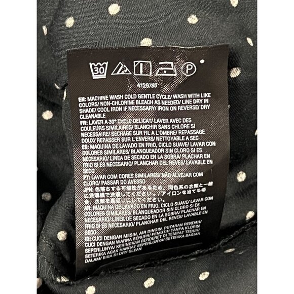 Volcom Madly Yours Dress Black Polka Dot Wrap Medium Modal Adjustable Strap New - Picture 10 of 10